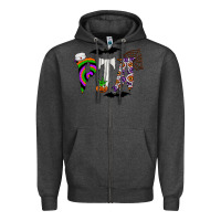 Charcoal Heather pta Zipper Hoodie - CowhideDigitalArt