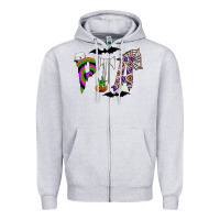 Heather Grey pta Zipper Hoodie - CowhideDigitalArt