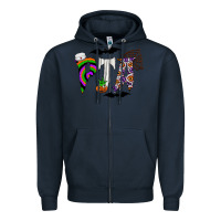 Navy pta Zipper Hoodie - CowhideDigitalArt