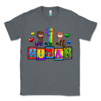 Charcoal Heather we are all human Classic Tee - Zillion Design Studio