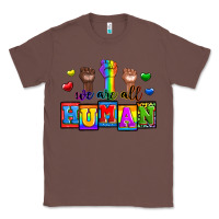 Chestnut we are all human Classic Tee - Zillion Design Studio