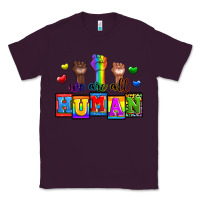 Plum we are all human Classic Tee - Zillion Design Studio
