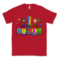 Red we are all human Classic Tee - Zillion Design Studio