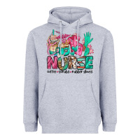 Heather Grey nurse coffee scrubs rubber gloves Heavyweight Hoodie - Jasminsmagicworld