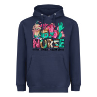 Navy nurse coffee scrubs rubber gloves Heavyweight Hoodie - Jasminsmagicworld