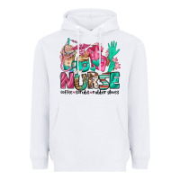 White nurse coffee scrubs rubber gloves Heavyweight Hoodie - Jasminsmagicworld