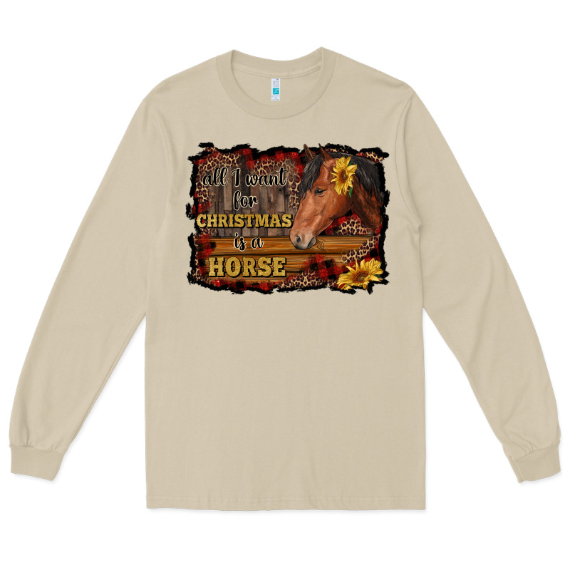 All I Want For Christmas Is A Horse Brown Horse Long Sleeve Tee by RanaPortraitStore | Teevron