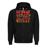 Black classy crafty and hella sassy Zipper Hoodie - HRA Design Shop