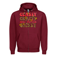 Burgundy classy crafty and hella sassy Zipper Hoodie - HRA Design Shop