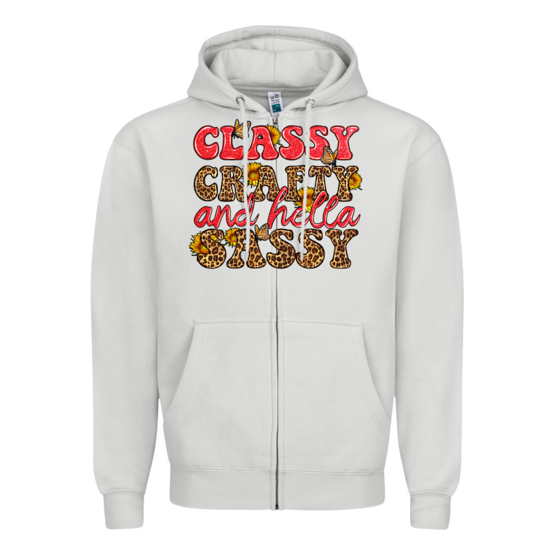 Classy Crafty And Hella Sassy Zipper Hoodie by HRA Design Shop | Teevron