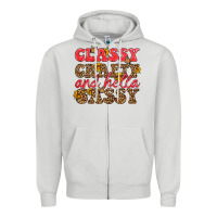 Dove Grey classy crafty and hella sassy Zipper Hoodie - HRA Design Shop