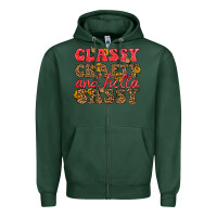 Sports Green classy crafty and hella sassy Zipper Hoodie - HRA Design Shop