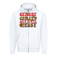 White classy crafty and hella sassy Zipper Hoodie - HRA Design Shop