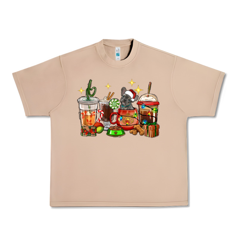 Christmas Coffee Cups With French Bulldog Urban Heavy Tee by RanaPortraitStore | Teevron