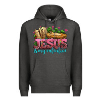 Charcoal Heather jesus is my valentine Premium Hoodie - AdoDesignShop