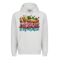 Dove Grey jesus is my valentine Premium Hoodie - AdoDesignShop