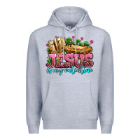 Heather Grey jesus is my valentine Premium Hoodie - AdoDesignShop