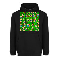 Black halloween eye balls seamless pattern Heavyweight Hoodie - BundleAndBundleShop