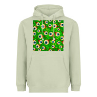 Matcha halloween eye balls seamless pattern Heavyweight Hoodie - BundleAndBundleShop