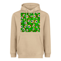 Mushroom halloween eye balls seamless pattern Heavyweight Hoodie - BundleAndBundleShop