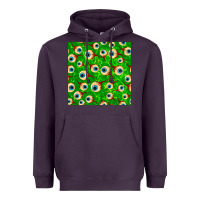 Plum halloween eye balls seamless pattern Heavyweight Hoodie - BundleAndBundleShop