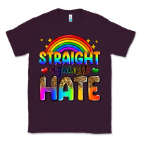 Plum straight against hate Classic Tee - Zillion Design Studio