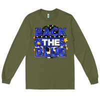 Army Green back the blue Long Sleeve Tee - Zillion Design Studio