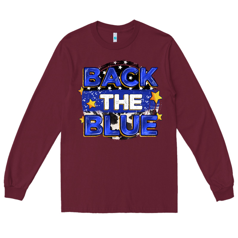 Back The Blue Long Sleeve Tee by Zillion Design Studio | Teevron