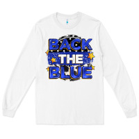 White back the blue Long Sleeve Tee - Zillion Design Studio