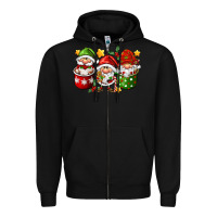 Black coffee cup santa gnomies Zipper Hoodie - FaDigitalArtStudio