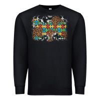 Black autism awareness leopard cowhide background Premium Sweatshirt - Artiststas