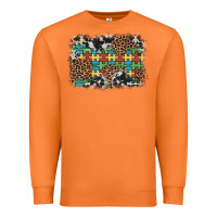 Carrot autism awareness leopard cowhide background Premium Sweatshirt - Artiststas