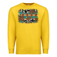 Lemon autism awareness leopard cowhide background Premium Sweatshirt - Artiststas