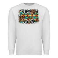Oatmeal Heather autism awareness leopard cowhide background Premium Sweatshirt - Artiststas