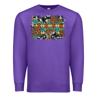 Purple autism awareness leopard cowhide background Premium Sweatshirt - Artiststas