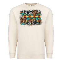 Sandshell autism awareness leopard cowhide background Premium Sweatshirt - Artiststas