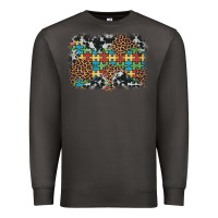 Smoke autism awareness leopard cowhide background Premium Sweatshirt - Artiststas