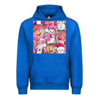 Cobalt Pink Christmas cute snowman Urban Hoodie - NancyCooperArtShop