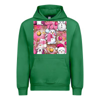 Emerald Pink Christmas cute snowman Urban Hoodie - NancyCooperArtShop