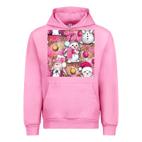 Fuchsia Pink Pink Christmas cute snowman Urban Hoodie - NancyCooperArtShop
