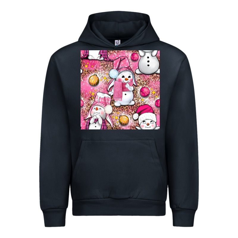 Pink Christmas Cute Snowman Urban Hoodie by NancyCooperArtShop | Teevron