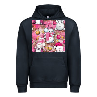 Navy Pink Christmas cute snowman Urban Hoodie - NancyCooperArtShop