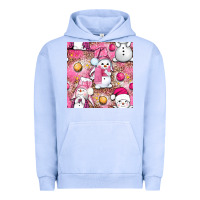 Pigment Grape Ice Pink Christmas cute snowman Urban Hoodie - NancyCooperArtShop