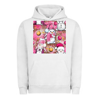 Pigment Lunar Rock Pink Christmas cute snowman Urban Hoodie - NancyCooperArtShop