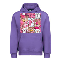 Tulip Pink Christmas cute snowman Urban Hoodie - NancyCooperArtShop