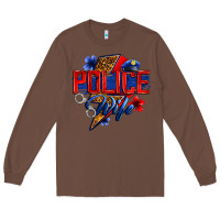 Chestnut police wife with lightning bolt Long Sleeve Tee - Zillion Design Studio