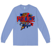 Colony Blue police wife with lightning bolt Long Sleeve Tee - Zillion Design Studio