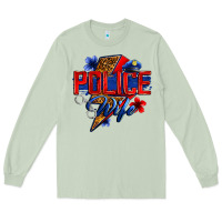 Matcha police wife with lightning bolt Long Sleeve Tee - Zillion Design Studio