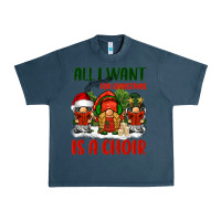 Midnight Navy all i want for christmas is a choir Urban Heavy Tee - BarkalooDesign