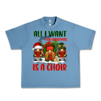 Pebble Blue all i want for christmas is a choir Urban Heavy Tee - BarkalooDesign